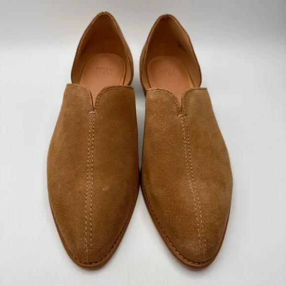 New Frye & Co. Women’s Suede Leather Slip On Shoes Size 8.5 Tan - Picture 1 of 5